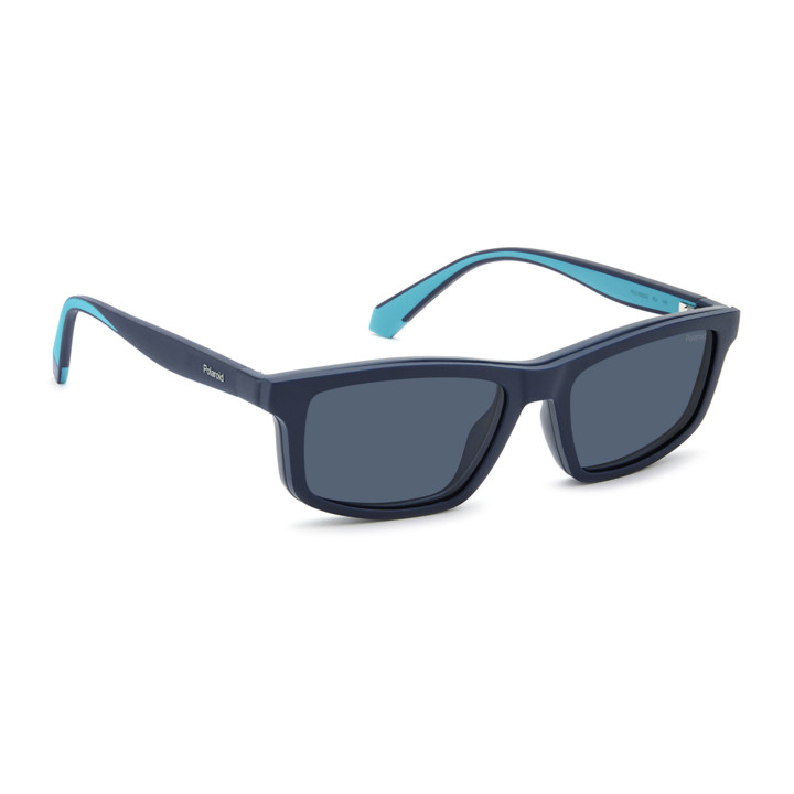 Lunettes de vue avec clip solaire Polaroid PLD D622/C Matte Blue / verres Blue Polarized (FLL-C3)