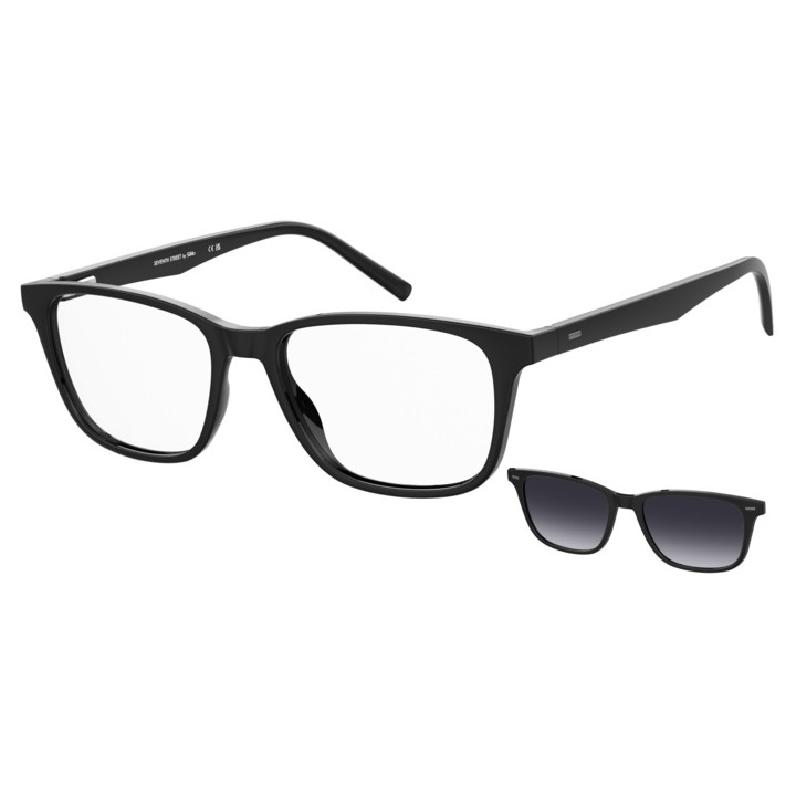 Lunettes de vue avec clip solaire Seventh Street 7A 155/C Black / verres Grey Shaded Polarized (807-WJ)
