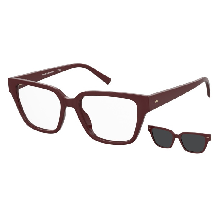 Lunettes de vue avec clip solaire Seventh Street 7A 628/C Red / verres Grey Polarized (C9A-M9)