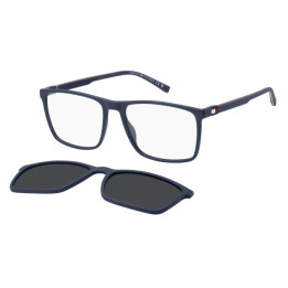 Lunettes de vue avec clip solaire Tommy Hilfiger TH 2320/C Blue / verres Grey Polarized (PJP-M9)