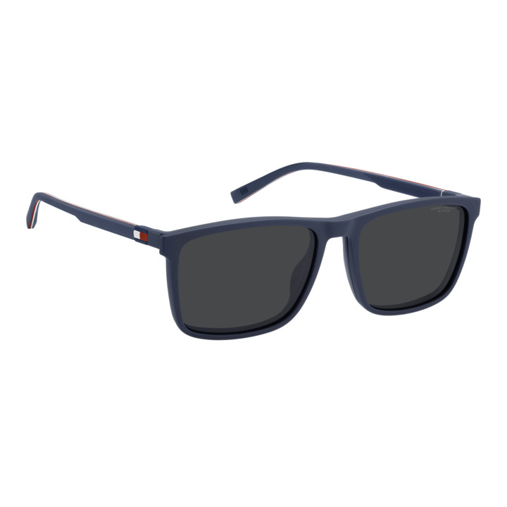 Lunettes de vue avec clip solaire Tommy Hilfiger TH 2320/C Blue / verres Grey Polarized (PJP-M9)
