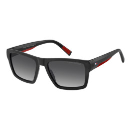 Lunettes de soleil Tommy Hilfiger TH 2324/S Black Red / verres Dark Grey Shaded (OIT-9O)