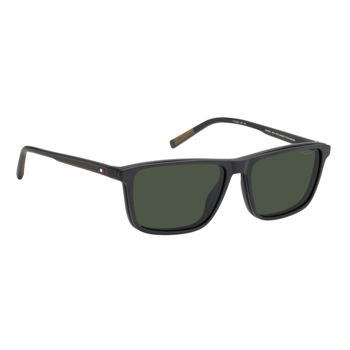Lunettes de vue avec clip solaire Tommy Hilfiger TH 2326/C Grey / verres Green Polarized (KB7-UC)