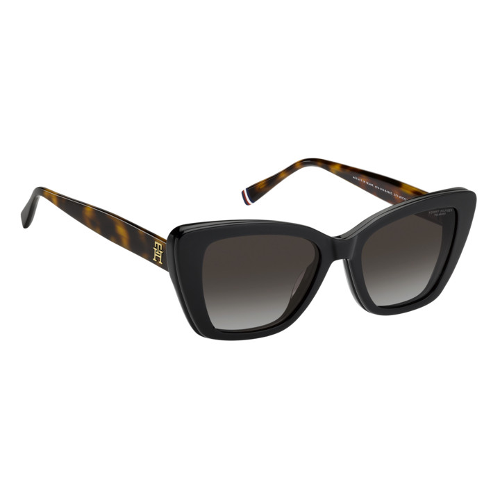 Lunettes de vue avec clip solaire Tommy Hilfiger TH 2347/C Black Havana / verres Brown Shaded Polarized (WR7-LA)