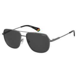 Lunettes de soleil Polaroid PLD 6195/S/XN Dark Ruthenium / verres Grey Polarized (KJ1-M9)