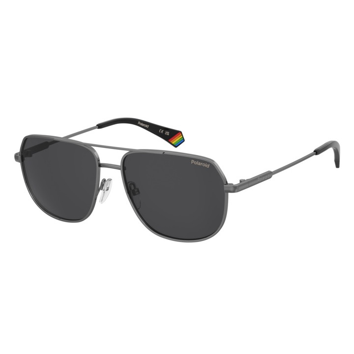 Lunettes de soleil Polaroid PLD 6195/S/XN Dark Ruthenium / verres Grey Polarized (KJ1-M9)