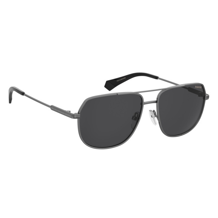 Lunettes de soleil Polaroid PLD 6195/S/XN Dark Ruthenium / verres Grey Polarized (KJ1-M9)