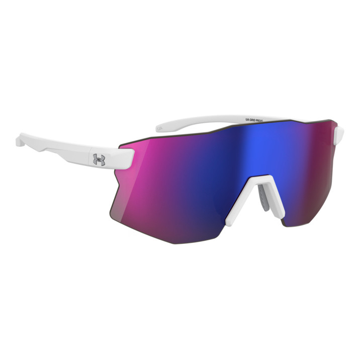 Lunettes de soleil Under Armour UA GRID PRO/G Matte White Pink / verres Pink Mirror (JQO-34)