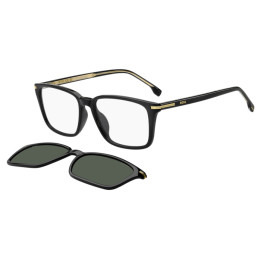Lunettes de vue avec clip solaire BOSS 1847/G/C Black / verres Green Polarized (807-UC)