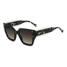 Lunettes de soleil Carolina Herrera HER 0323/S Black White / verres Brown Shaded (80S-HA)