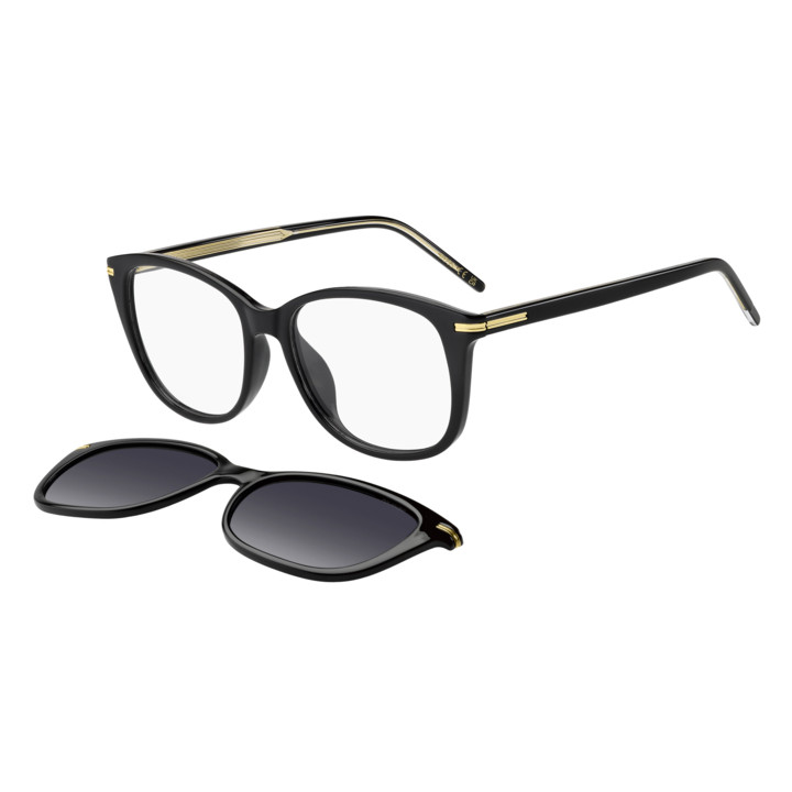 Lunettes de vue avec clip solaire BOSS 1862/G/C Black / verres Grey Shaded Polarized (807-WJ)