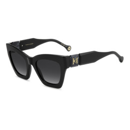 Lunettes de soleil Carolina Herrera HER 0327/S Black / verres Dark Grey Shaded (807-9O)