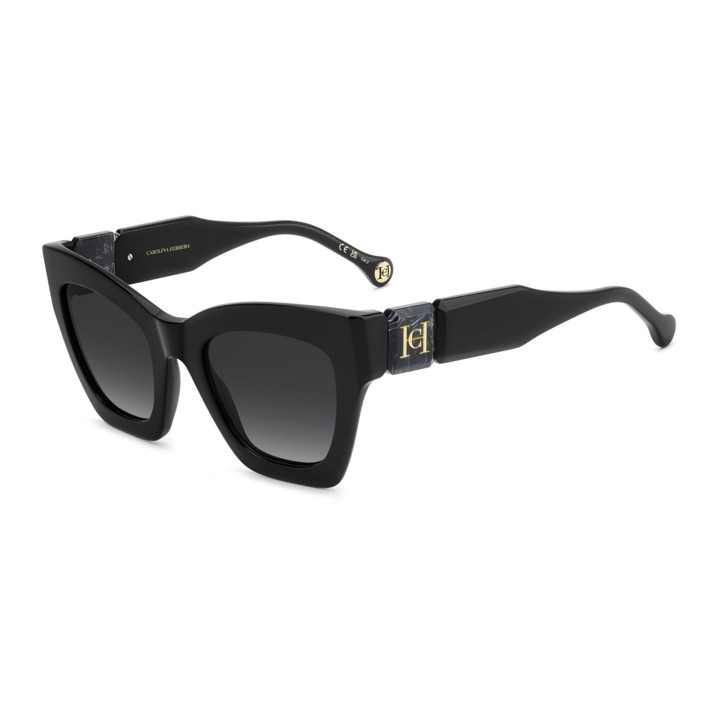 Lunettes de soleil Carolina Herrera HER 0327/S Black / verres Dark Grey Shaded (807-9O)