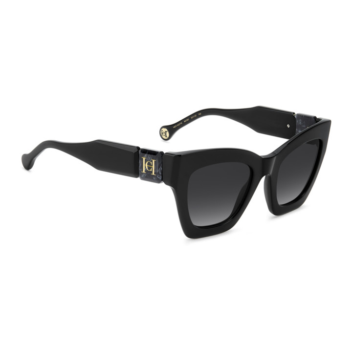 Lunettes de soleil Carolina Herrera HER 0327/S Black / verres Dark Grey Shaded (807-9O)