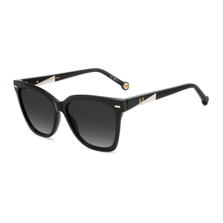 Lunettes de soleil Carolina Herrera HER 0333/S Black / verres Dark Grey Shaded (807-9O)