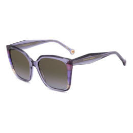 Lunettes de soleil Carolina Herrera HER 0339/S Lilac / verres Brown Violet Doubleshade (789-QR)