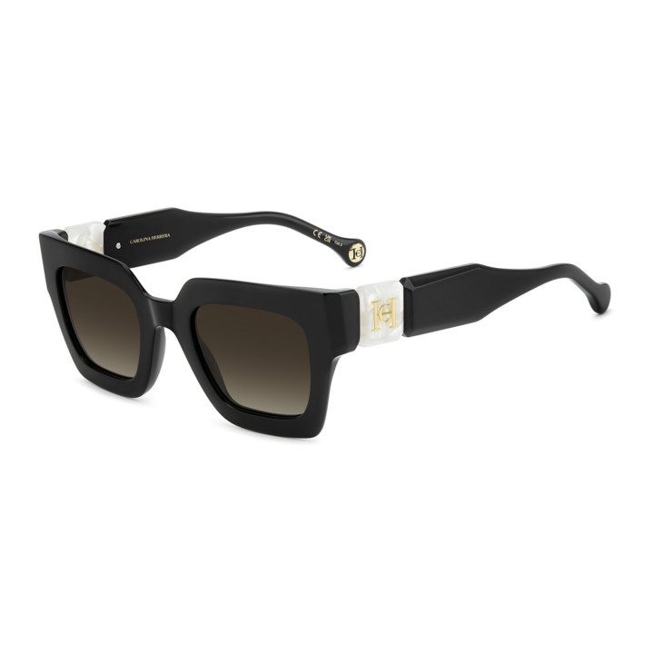 Lunettes de soleil Carolina Herrera HER 0328/S Black Marble / verres Brown Shaded (GBY-HA)