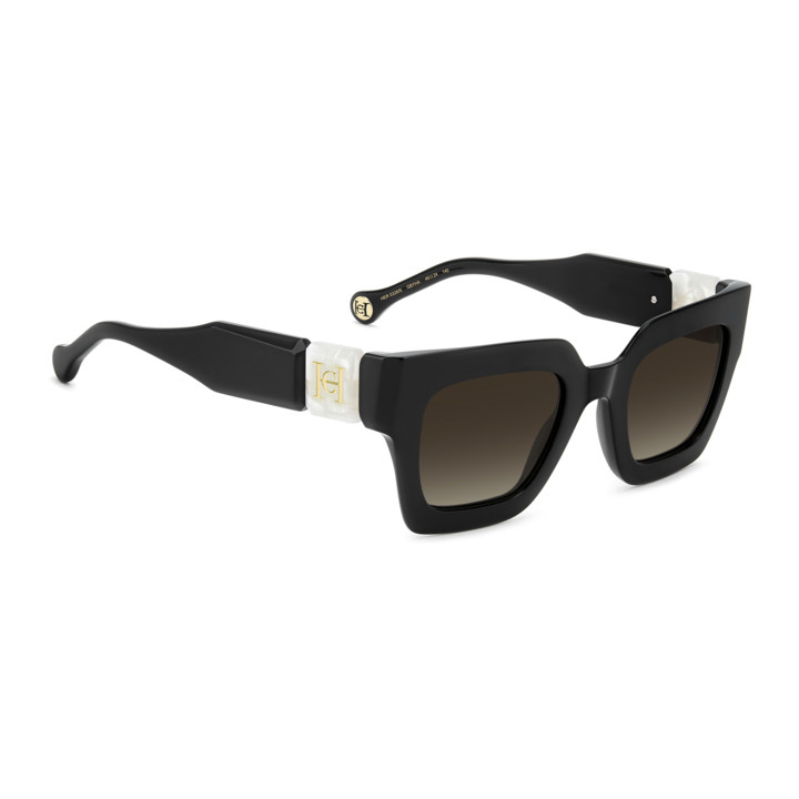 Lunettes de soleil Carolina Herrera HER 0328/S Black Marble / verres Brown Shaded (GBY-HA)