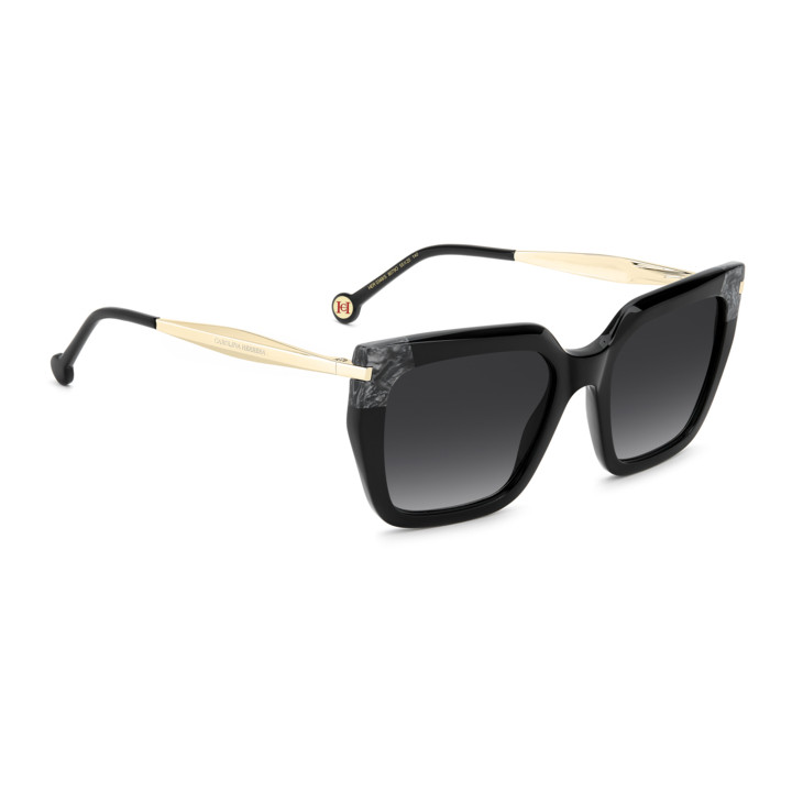 Lunettes de soleil Carolina Herrera HER 0348/S Black / verres Dark Grey Shaded (807-9O)