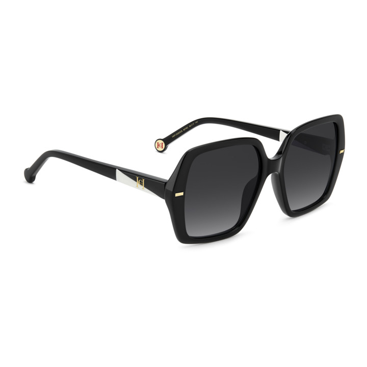 Lunettes de soleil Carolina Herrera HER 0332/G/S Black / verres Dark Grey Shaded (807-9O)