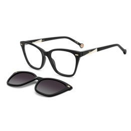 Lunettes de vue avec clip solaire Carolina Herrera HER 0334/C Black / verres Grey Shaded Polarized (807-WJ)