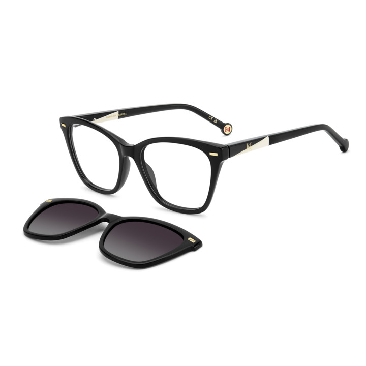 Lunettes de vue avec clip solaire Carolina Herrera HER 0334/C Black / verres Grey Shaded Polarized (807-WJ)