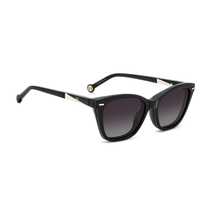 Lunettes de vue avec clip solaire Carolina Herrera HER 0334/C Black / verres Grey Shaded Polarized (807-WJ)