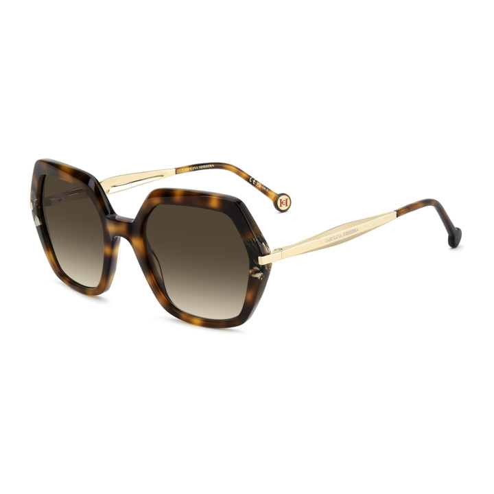 Lunettes de soleil Carolina Herrera HER 0347/S Light Havana / verres Brown Shaded (SX7-HA)