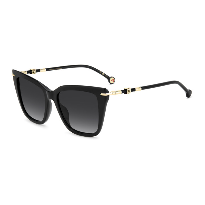 Lunettes de soleil Carolina Herrera HER 0351/G/S Black / verres Dark Grey Shaded (807-9O)