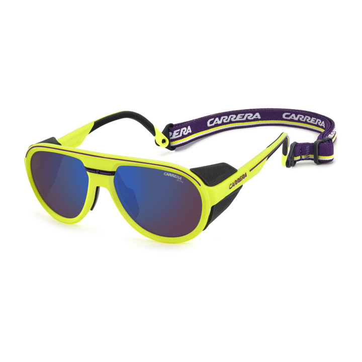 Lunettes de soleil Carrera C SPORT 09/S/XT Yellow Black / verres Violet High Contrast Blue Filter (4CW-MG)