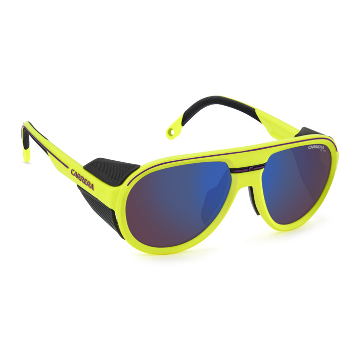 Lunettes de soleil Carrera C SPORT 09/S/XT Yellow Black / verres Violet High Contrast Blue Filter (4CW-MG)
