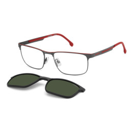 Lunettes de vue avec clip solaire Carrera CA 8921/C Matte Black Red / verres Green Polarized (BLX-UC)