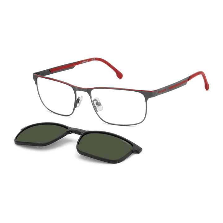 Lunettes de vue avec clip solaire Carrera CA 8921/C Matte Black Red / verres Green Polarized (BLX-UC)