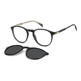Lunettes de vue avec clip solaire David Beckham DB 1018/C Black / verres Grey Polarized (807-M9)