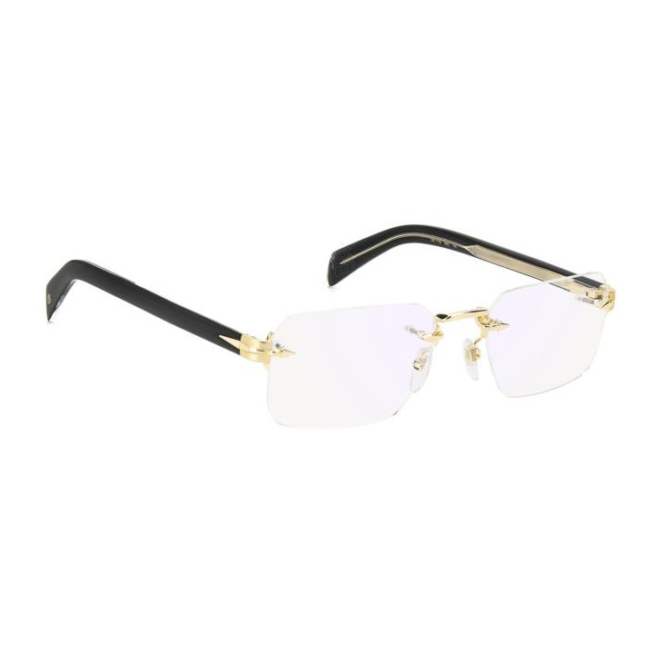 Lunettes de vue David Beckham DB 7116 Gold Black 2 / verres Blue Mirror (RHL-2Y)