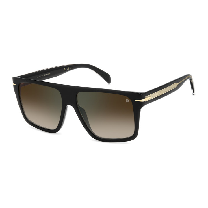 Lunettes de soleil David Beckham DB 7149/S Black / verres Brown Shaded Green Mirror (807-QY)