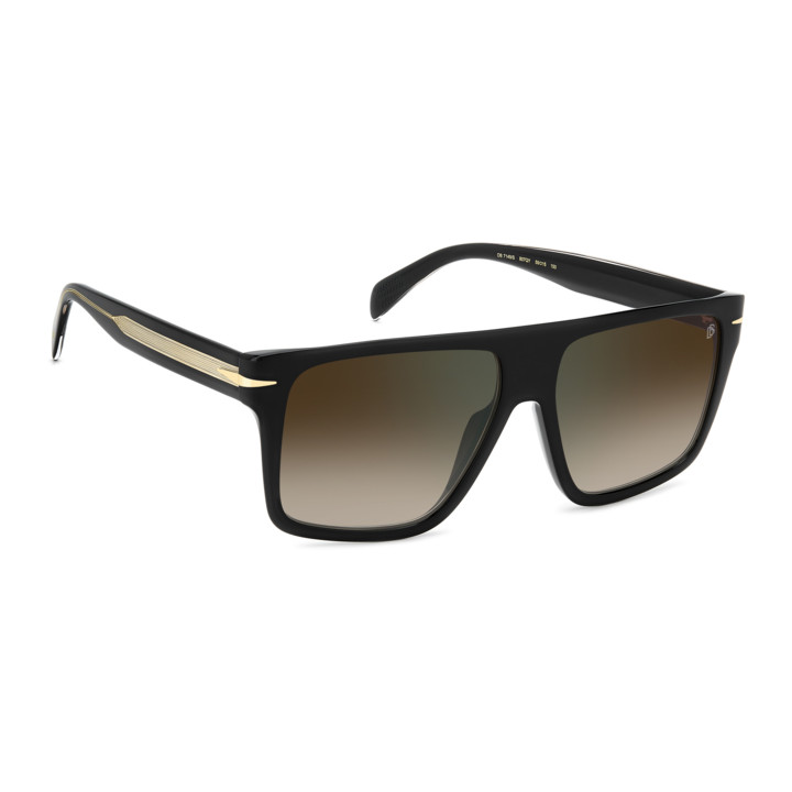 Lunettes de soleil David Beckham DB 7149/S Black / verres Brown Shaded Green Mirror (807-QY)