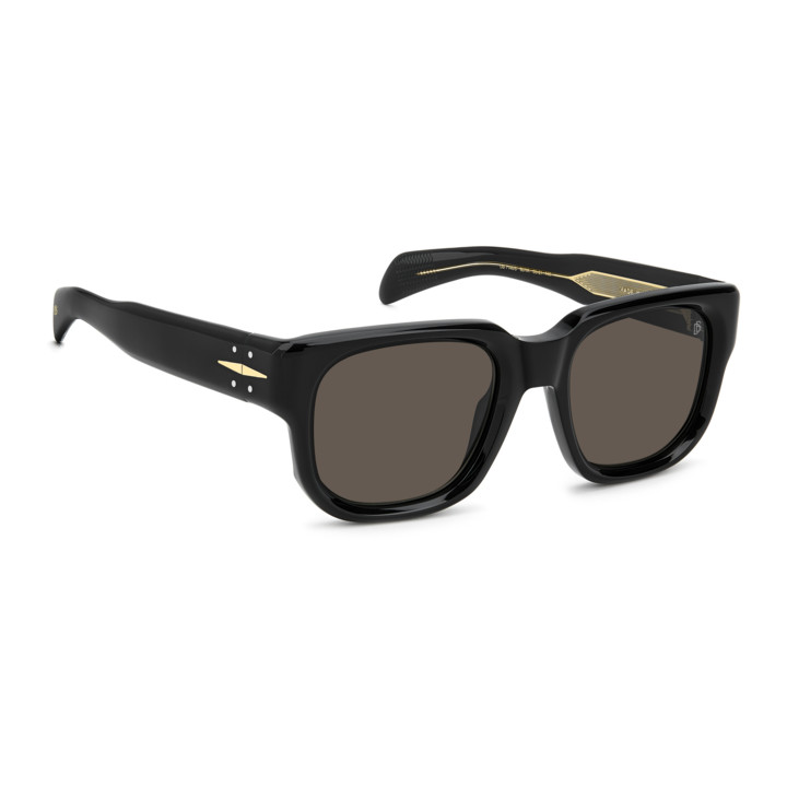 Lunettes de soleil David Beckham DB 7146/S Black / verres Grey (807-IR)