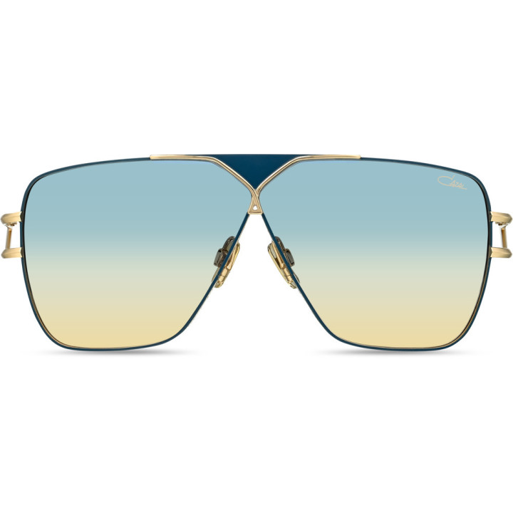 Cazal 9504 004 bleu pétrole-or - vue de face