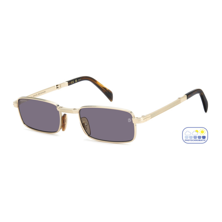 Lunettes de soleil David Beckham DB 99/ORIGAMI Gold Brown Horn / verres Violet To Grey Photochromatic (T5U-KE)