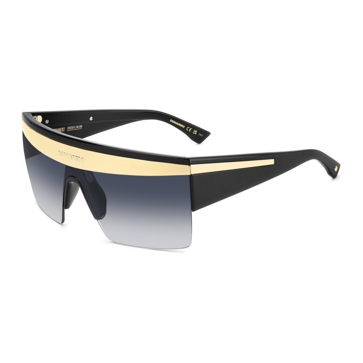 Lunettes de soleil Dsquared2 D2 0188/S Black / verres Dk Blue Shaded (807-08)
