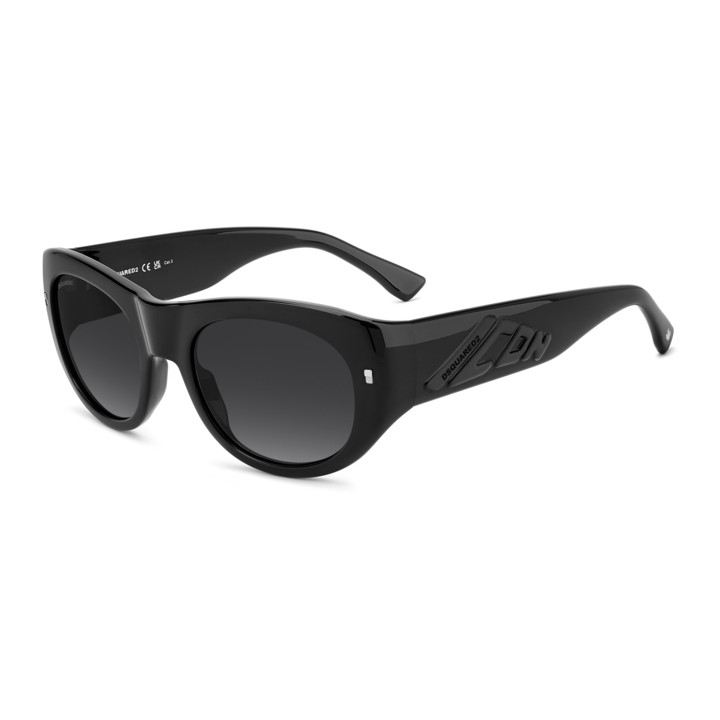 Lunettes de soleil Dsquared2 ICON 0028/S Black / verres Dark Grey Shaded (807-9O)