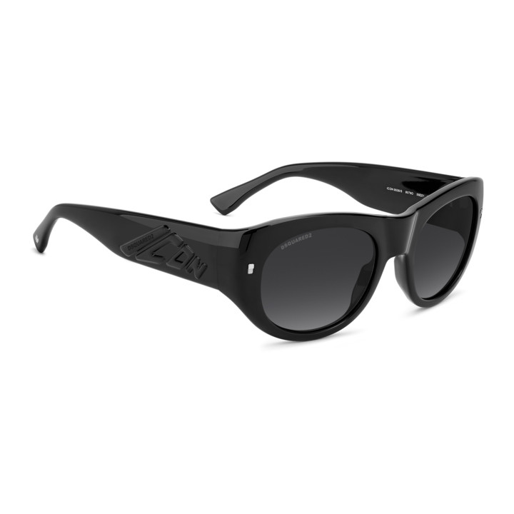 Lunettes de soleil Dsquared2 ICON 0028/S Black / verres Dark Grey Shaded (807-9O)