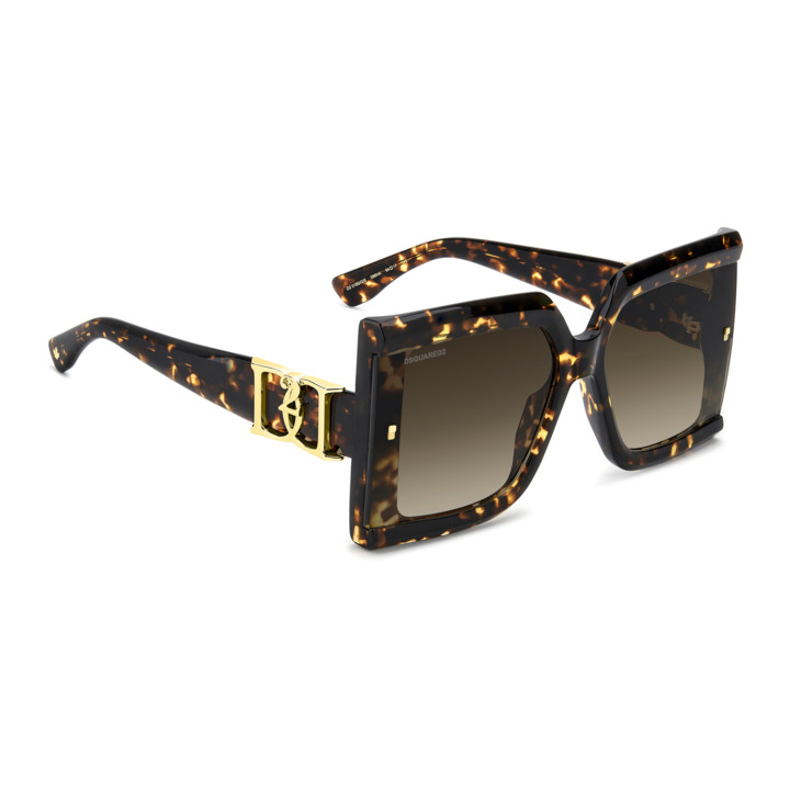Lunettes de soleil Dsquared2 D2 0185/G/S Havana / verres Brown Shaded (086-HA)