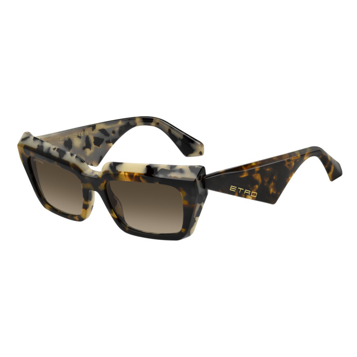 Lunettes de soleil Etro 0118/S Dark Havana White Grey Brown / verres Brown Shaded (1QI-HA)