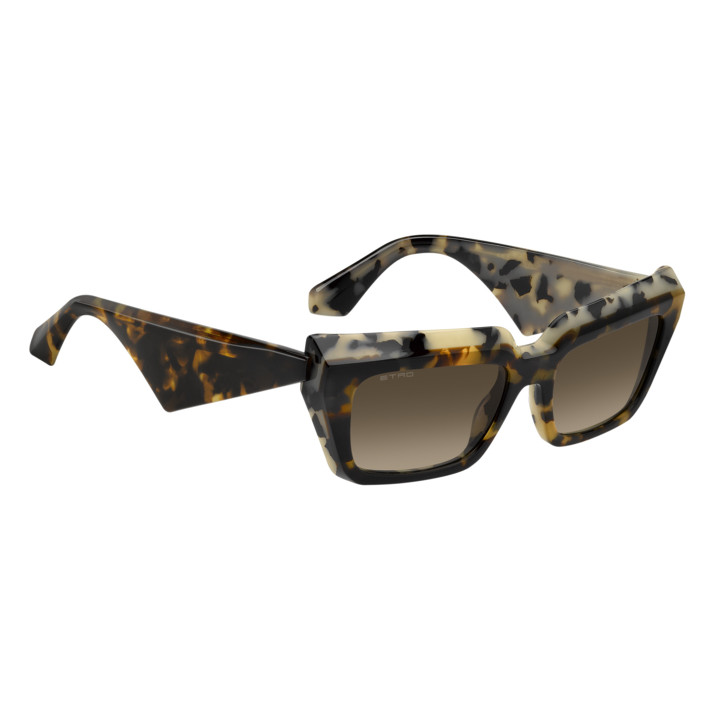Lunettes de soleil Etro 0118/S Dark Havana White Grey Brown / verres Brown Shaded (1QI-HA)