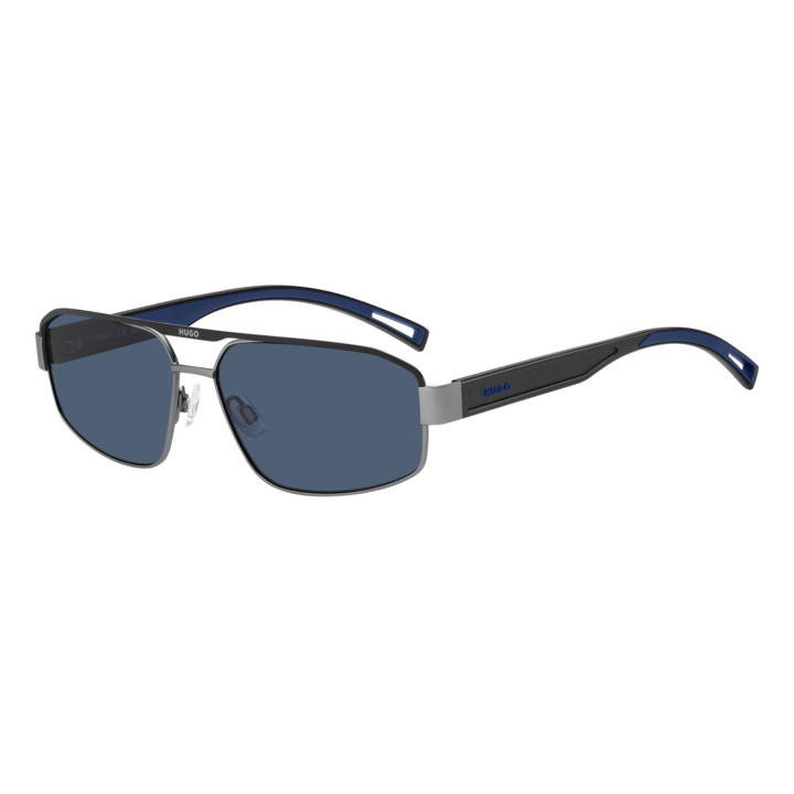 Lunettes de soleil HUGO HG 1368/S Matte Ruthenium Black / verres Blue (SVK-KU)