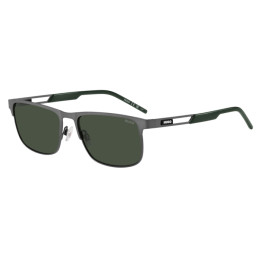 Lunettes de soleil HUGO HG 1385/S Matte Dark Ruthenium / verres Green (R80-QT)