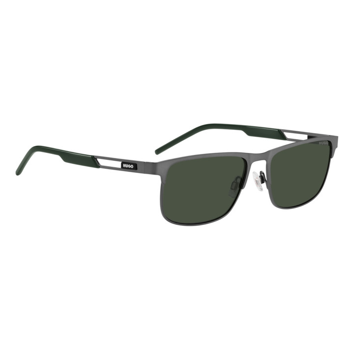 Lunettes de soleil HUGO HG 1385/S Matte Dark Ruthenium / verres Green (R80-QT)