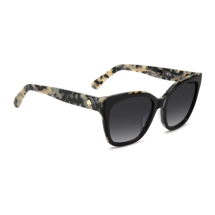 Lunettes de soleil Kate Spade KS DAESHA 2/G/S Black White Havana / verres Dark Grey Shaded (TCB-9O)